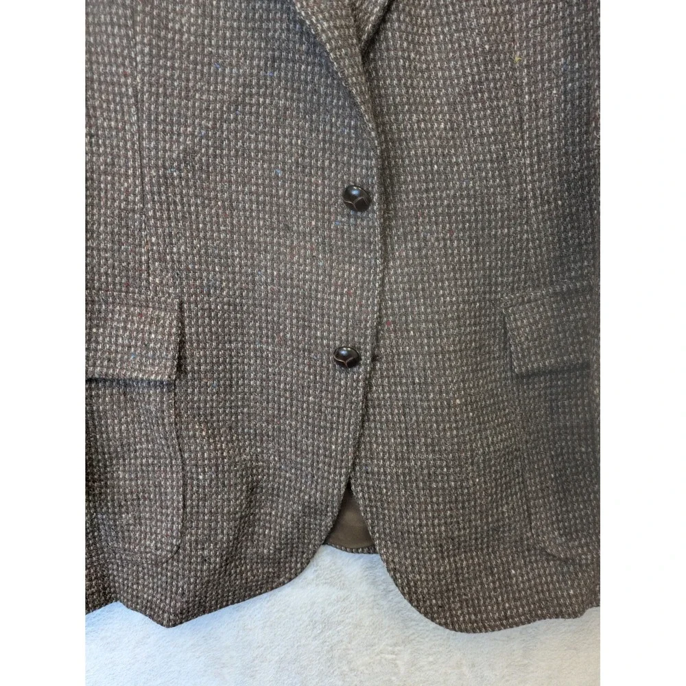 Pendleton Blazer Men's 44 Brown Wool Elbow Patches Tweed Sport Coat